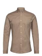 Lindbergh Oxford Superflex Shirt L/S Beige
