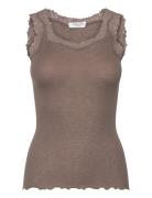 Rosemunde Rwburlington Wool Sl Lace Top Brun