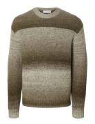 Selected Slhgaard Relaxed Ls Knit Crew Neck Beige