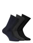 Alpacasocks&Co Knitted Merino Socks In 3-Pack Mixed Multi/patterned