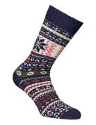 Alpacasocks&Co Winter Alpaca Star Marinblå