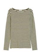 Marc O'Polo T-Shirts Long Sleeve Khaki Green