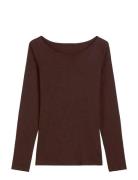 Marc O'Polo T-Shirts Long Sleeve Brun
