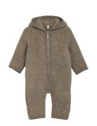 Huttelihut Pram Suit Wool Fleece Khaki Green