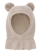Huttelihut Balaclava Windstop Pompoms Beige
