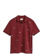 GANT Embroidered Ss Polo Röd