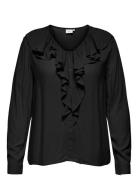 ONLY Carmakoma Carkana L/S Shirt Wvn Svart