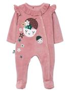 Boboli Velour Play Suit -Bci Rosa
