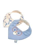 Boboli Pack 2 Ribbed Foulards For Baby -Bci Blå