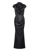 Ahlvar Gallery Myra Satin Dress Marinblå
