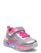 Skechers Girls Eternal Heart Lights Ton Of Love Silver