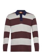Mos Mosh Gallery Mmgroyal Preppy Ls Polo Knit Multi/patterned