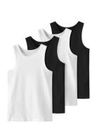 Name It Nkmtank Top 4P Black White Solid Noos Svart