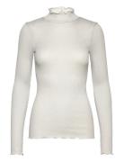 Rosemunde Rwboston Lurex Ls T-Neck T-Shirt Vit