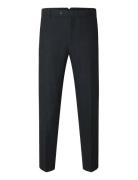 Selected Slhslim-Reed Wool Trs Noos Marinblå
