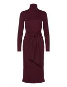 Lauren Ralph Lauren Tie-Front Turtleneck Dress Röd