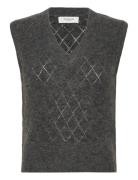 Rosemunde Rwaida Alpaca Sl V-Neck Vest Grå