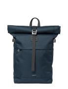 SANDQVIST Icon Rolltop Backpack M Marinblå
