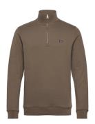 Lexington Clothing Organic Cotton Half-Zip Sweatshirt Brun