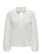 JDY Jdyrachel Life L/S Pintuck Top Wvn Noos Vit