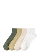 Lindex Sock High Ankle 4 P Solid Colo Multi/patterned