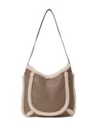 DAY ET Day Faux Shearling Shoulder Beige