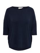 ONLY Carmakoma Carlamour 3/4 Top Jrs Noos Marinblå