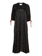 Victoria Beckham Puff Sleeve Maxi Dress Svart