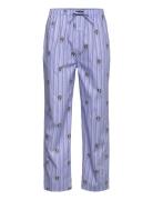 Polo Ralph Lauren Polo Bear Striped Cotton Pajama Pant Blå
