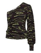 Gestuz Shevygz P Shoulder Blouse Grön