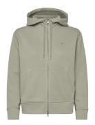 GANT Shield Zip Hoodie Khaki Green