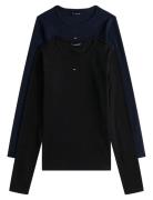 Tommy Jeans Tjw 2Pack Slim Essential Rib Ls Marinblå