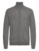 GANT Extrafine Lambswool Zip Cardigan Grå