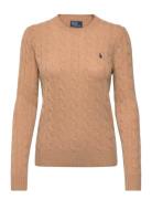 Polo Ralph Lauren Cable Wool-Cashmere Crewneck Sweater Beige