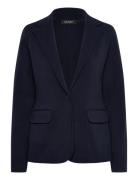 Lauren Ralph Lauren Cotton-Blend Sweater Blazer Marinblå