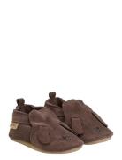 En Fant Slippers Suede Animal Brun
