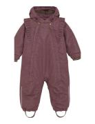 En Fant Baby Snowsuit W. Frills Röd