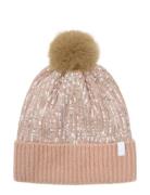 Minymo Hat W. Sequins & Fixed Pom Pom Rosa