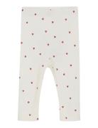 Minymo Leggings Aop Rib Vit