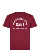 GANT Printed Graphic Ss T-Shirt Röd