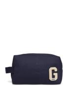 GANT G Badge Cotton Canvas Washbag Marinblå