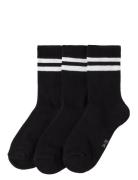Lindex Socks 3 Pack Bb Sporty W Strip Svart