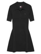 Tommy Jeans Tjw F&F Sweater Polo Mini Dress Svart