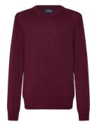 Ralph Lauren Kids Cotton Crewneck Sweater Burgundy