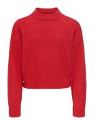 Kids Only Kogrene Life Ls Button O-Neck Cp Knt Röd