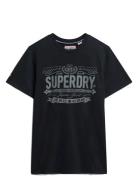 Superdry Heritage Brand Relaxed Tee Svart