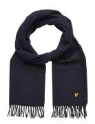 Lyle & Scott Plain Lambswool Scarf Marinblå