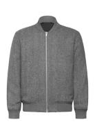 Selected Slhjens Wool Blend Bomber Grå