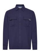 Scotch & Soda Textured Relaxed-Fit Shirt Marinblå