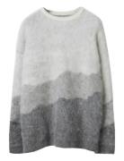 Lexington Clothing Brushed Mohair Blend Gradient Sweater Grå